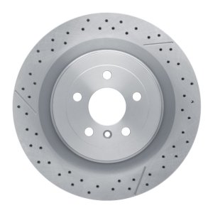 Mercedes-Benz ML63 AMG Brake Rotor (1) - Rear - R1 Concepts - Drilled and Slotted - `12-`19